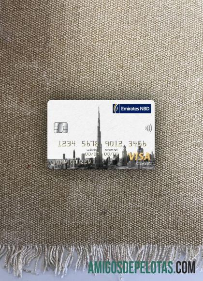 Emirados Árabes Unidos Dubai Emirates NBD Bank Visa Classic Photolook Front exemplo real